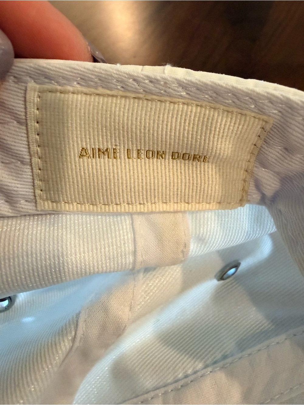 Aime Leon Dore White Runners Cap with Green Script Logo - Picture 5 of 7